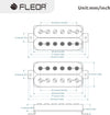 FLEOR Pickup Humbucker Alnico 2 HBA2 Humbucker Set
